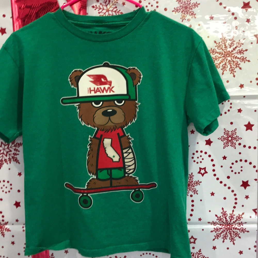 Tony Hawk Green Bear Tee, Size M